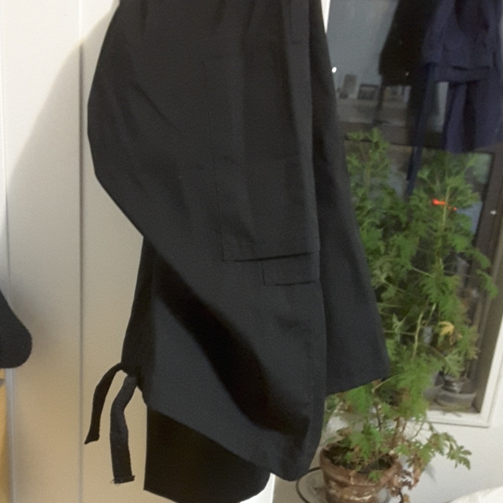 Black scrub drawstring pants